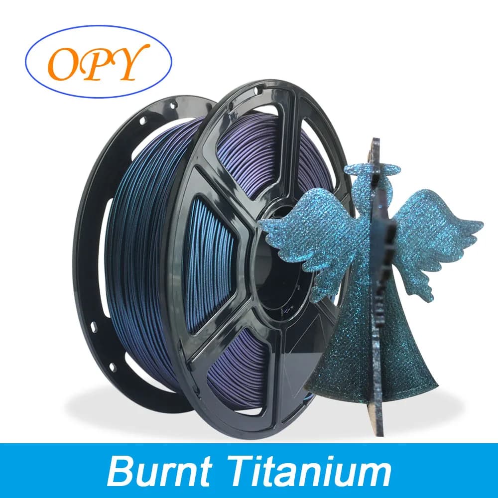 Opy Twinkle Multi Color Pla 3D Filament 1.75Mm 1Kg 100G 10M Titanium Nebula Burned Purple Glitter Change Color Printing Plastic