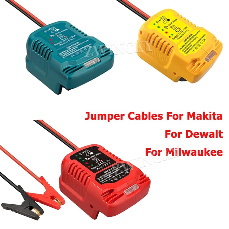 Cavi di avviamento 11AWG per auto, accessori per batterie Makita/Dewalt/Milwaukee/EINHELL 18V 20V, strumento per l'avviamento di auto con batteria, NUOVO