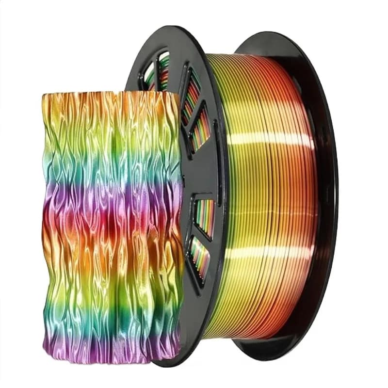 Easythree 250G PLA Silk Filament 1.75mm PLA Rainbow 3D Printing Plastic Material Double Color Gold