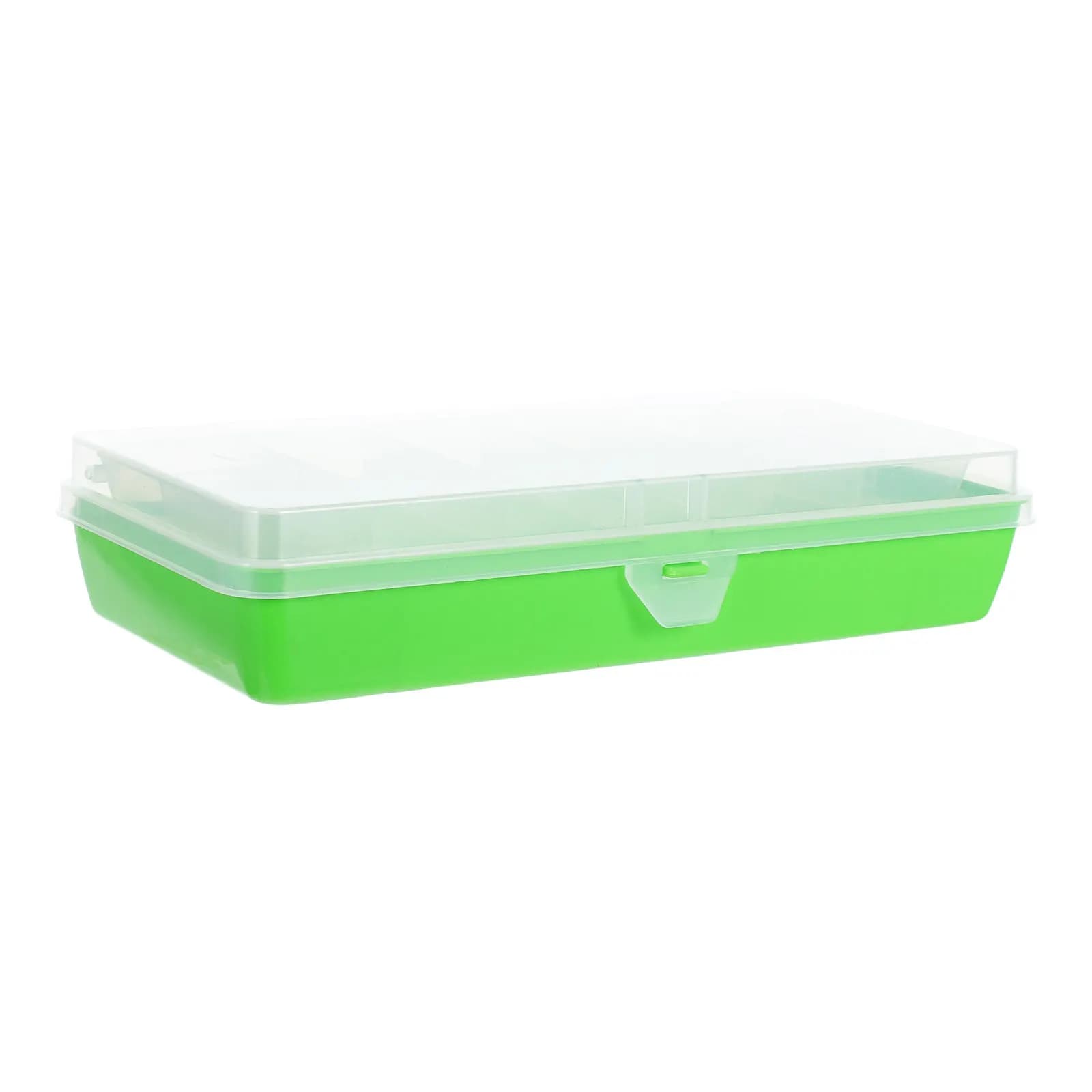 Double layer fishing bait box, waterproof, transparent plastic, compact and lightweight organizer for beach equipment