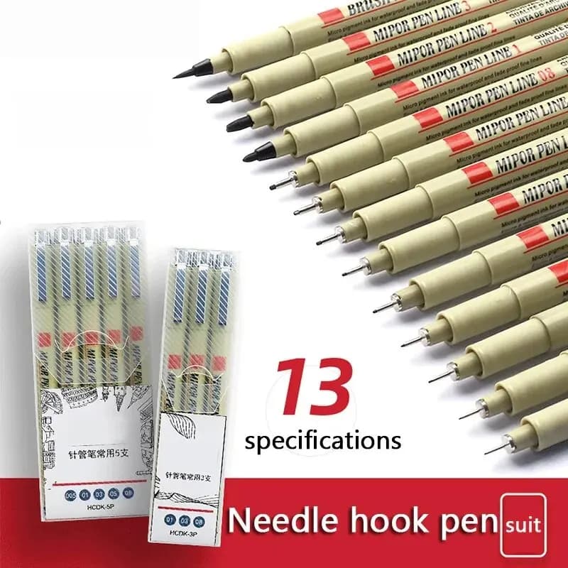 3 pz Manga pennarelli penna ad ago arte dipinta a mano gancio linea penna schizzo penne Set di cancelleria arte materiale scolastico arte Sakura penna nuovo