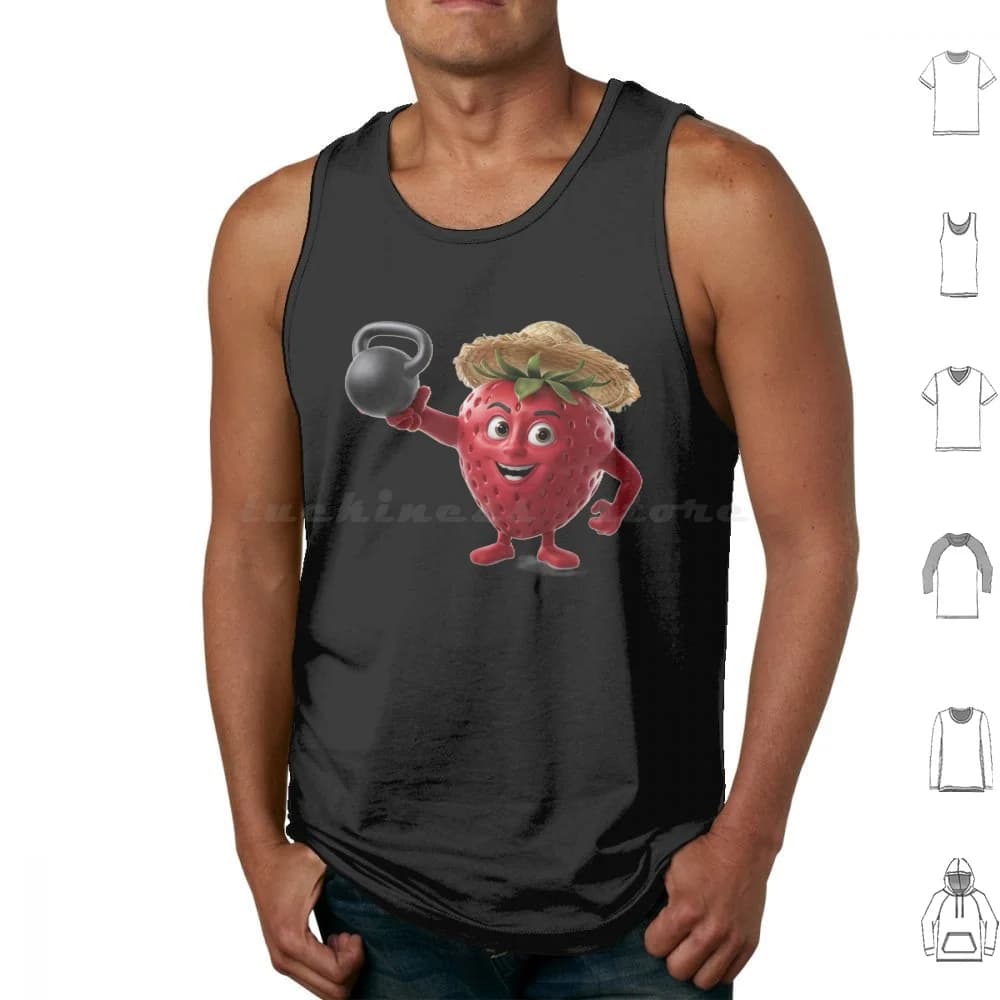 Kettlebell Strawberries Printable Cotton Kettlebell with Strawberries