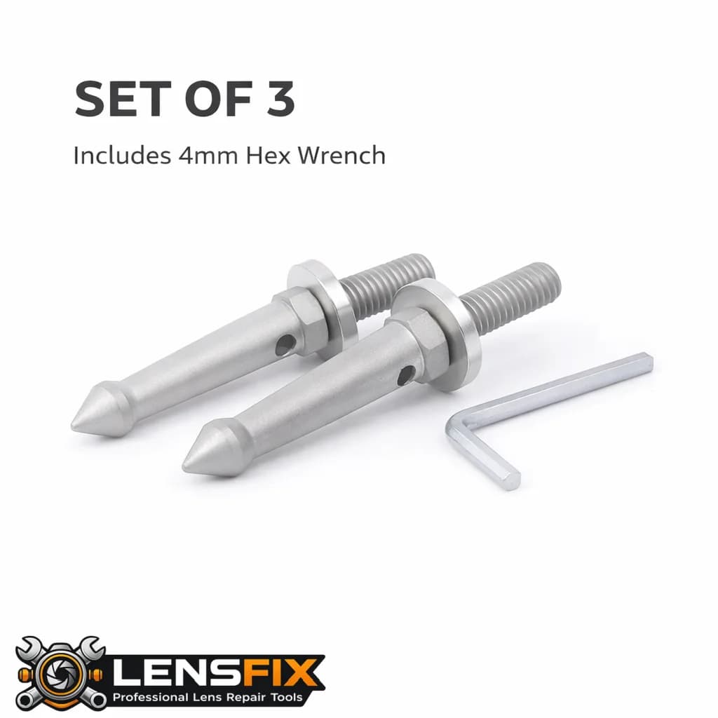 Punte Universali per Treppiede da 80mm, Piedini in Acciaio Inox per Sabbia, 3 Pezzi per Viti da 3/8, Compatibili con Treppiedi Manfrotto Gitzo Benro Sirui