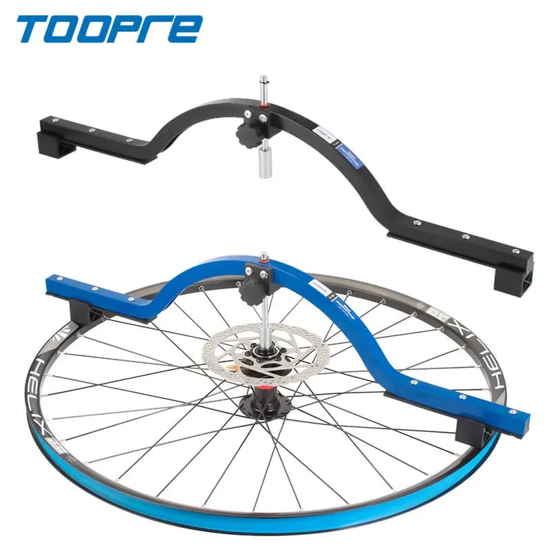 TOOPRE Strumento per calibro di allineamento per centratura della ruota della bicicletta Strumento per la pesca del piatto per set di ruote da 12 pollici a 29 pollici Strumenti di riparazione biciclette
