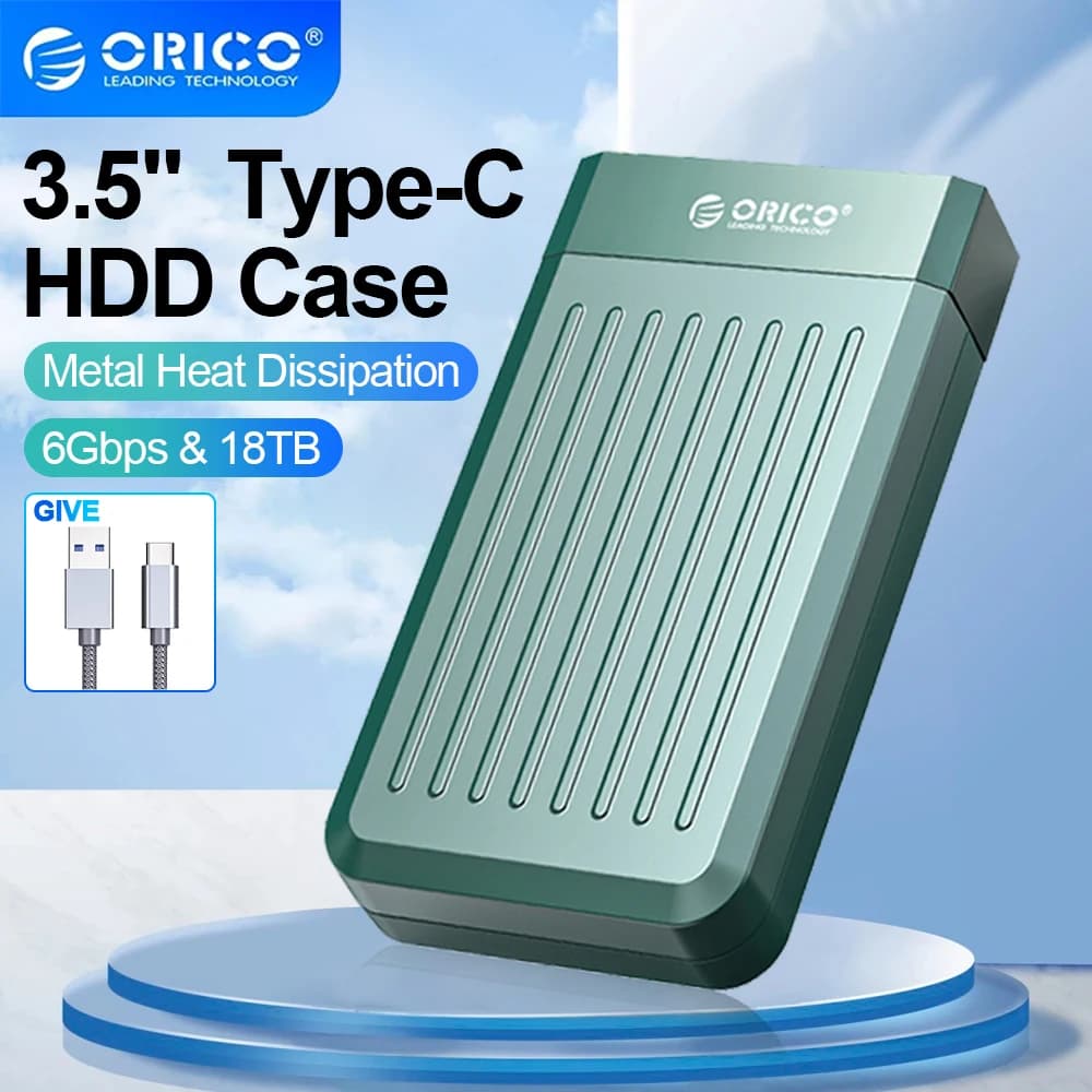 ORICO 2.5/3.5 Inch HDD Case USB 3.0 Type C SATA 2.5" 3.5" Hard Drive Enclosure for 2.5 3.5 SSD HDD External Hard Drive Disk Case