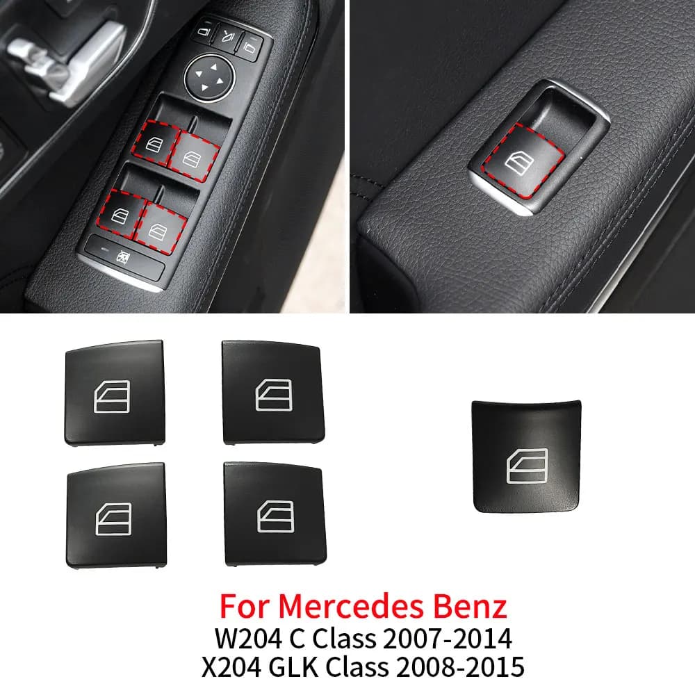 Per Mercedes W204 X204 auto interruttore alzacristallo pulsante coperchio tappo di ricambio per Benz C GLK classe Coupe C180 C200 C250 GLK300