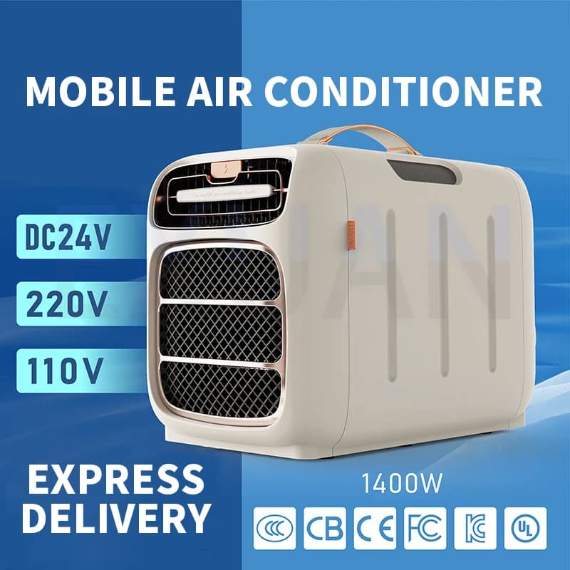 4200BTU condizionatore d'aria portatile per Rv camion parcheggio tenda da campeggio all'aperto coperto raffreddamento compatto silenzioso con telecomando