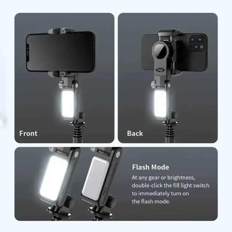 360° Rotation Handheld Gimbal Stabilizer Selfie Stick Following Shooting Phone Tripod Gimbal for Smartphones Live Stream For iOS