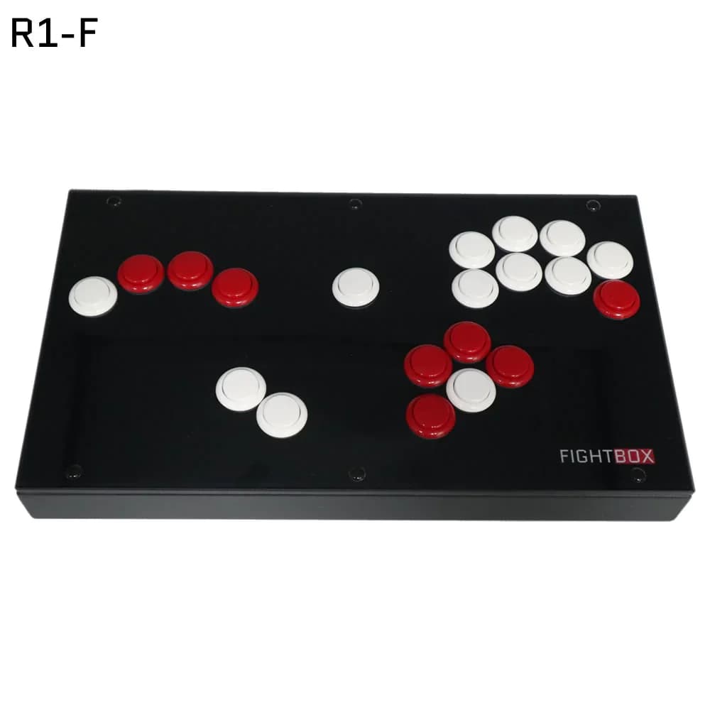 FightBox R1-F ALL BUTTON STYLE FRAME 1 Arcade Controller with Sanwa Buttons and Pi PICO Raspberry Card for Game Super Smash Bros