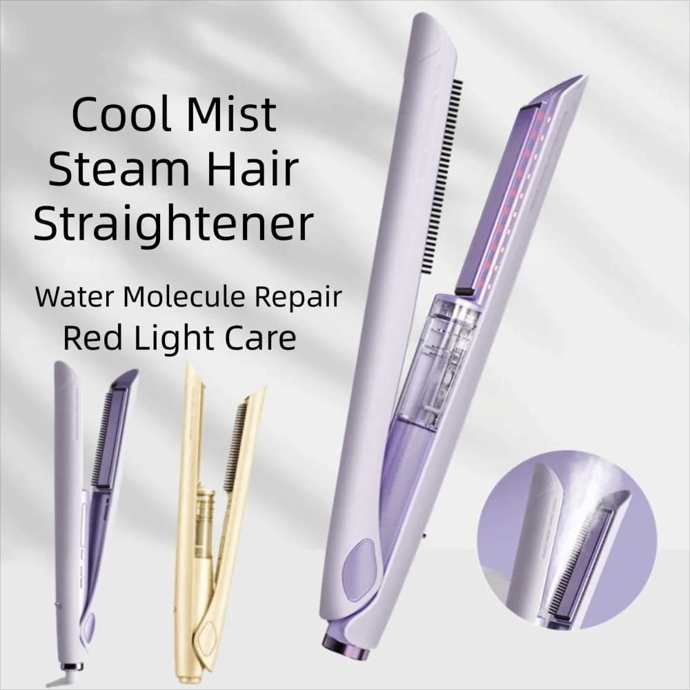Ice Sensation Water Mist Cold Mist Hair Straightener 30S Rapid Heating Cold Mist Steam Hair Straightener for US