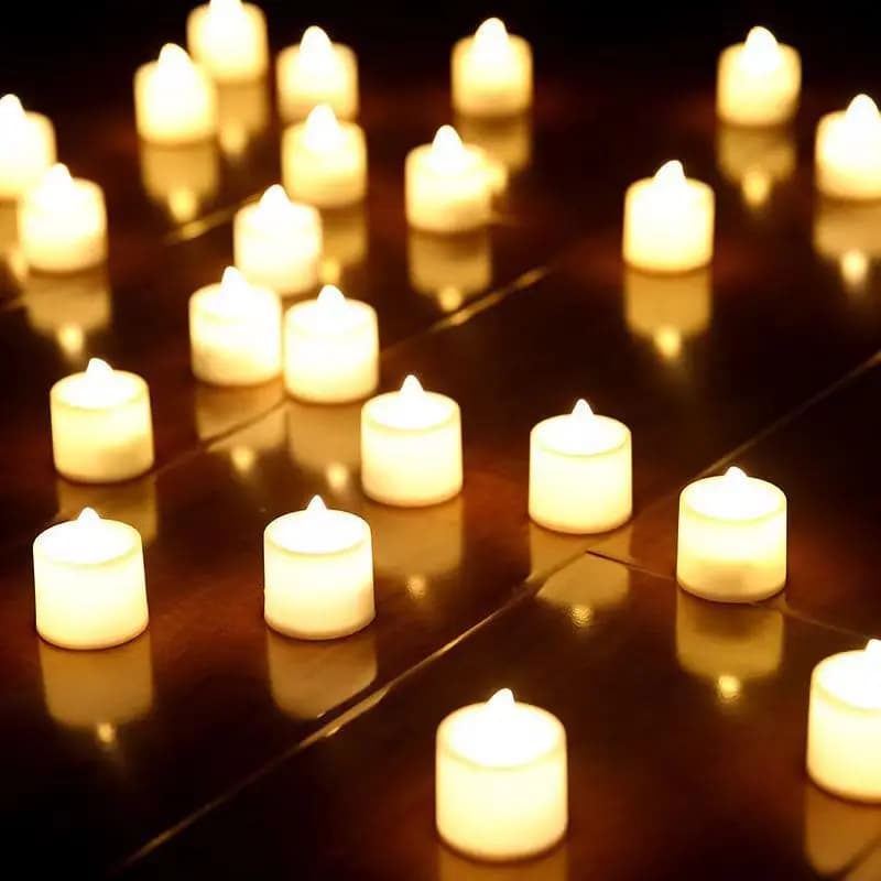 Lampada decorativa a luce di candela a LED senza fiamma aperta, adatta per la decorazione della tavola di casa e l'illuminazione calda e d'atmosfera nel soggiorno