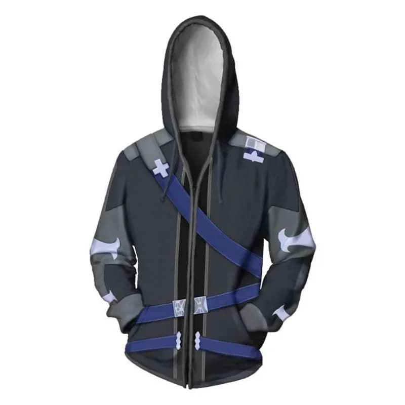 Anime Cosplay Anime Sword Art Online SAO Felpa con cappuccio Kirito Kirigaya Kazuto Yuuki Asuna Stampa Felpa casual Felpe con cappuccio sottili Zip 72th