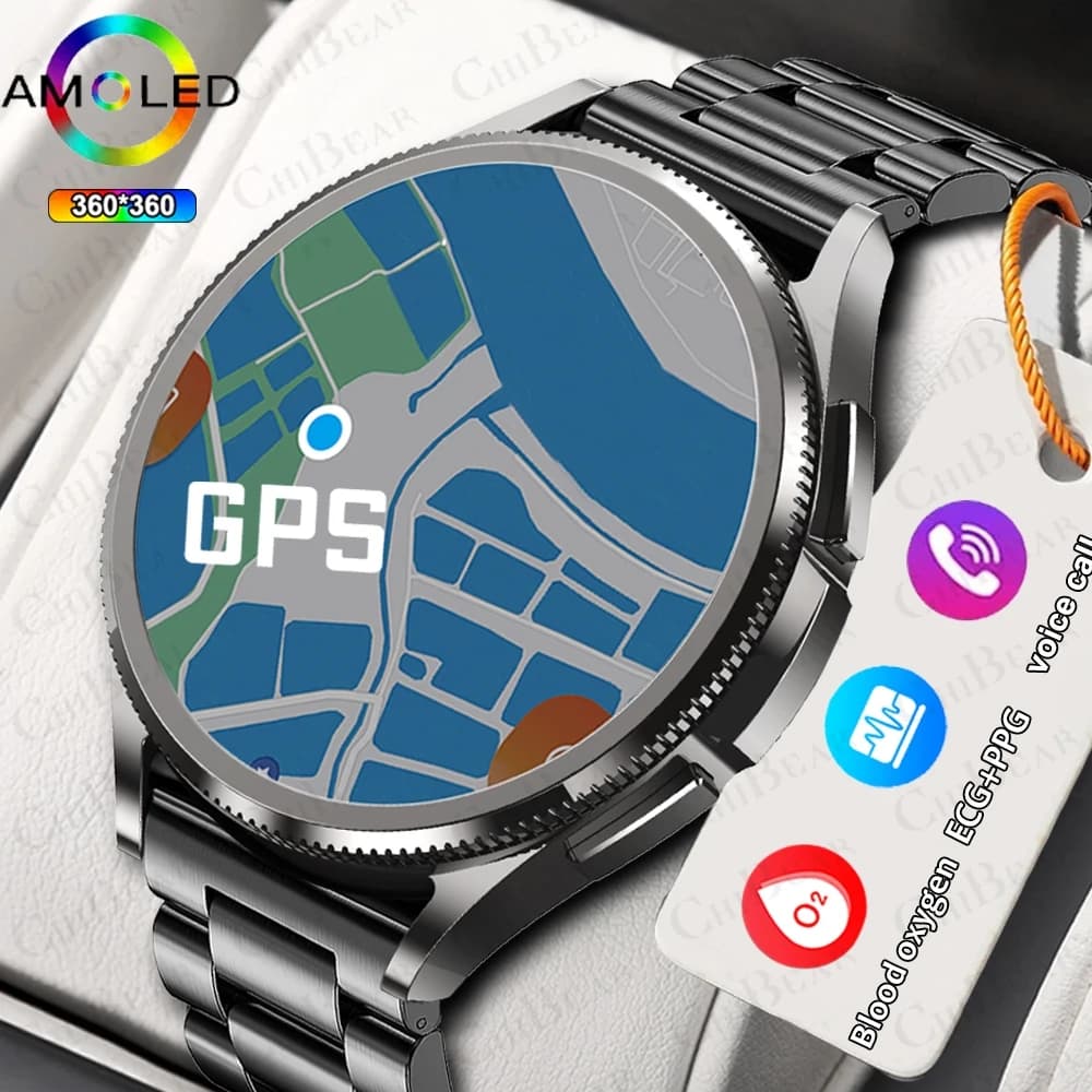 2025 New Smart Watch 6 Classic Smart Watch Fashion Man Sport Fitness Waterproof Heart Rate AMOLED HD Bluetooth Smartwatch