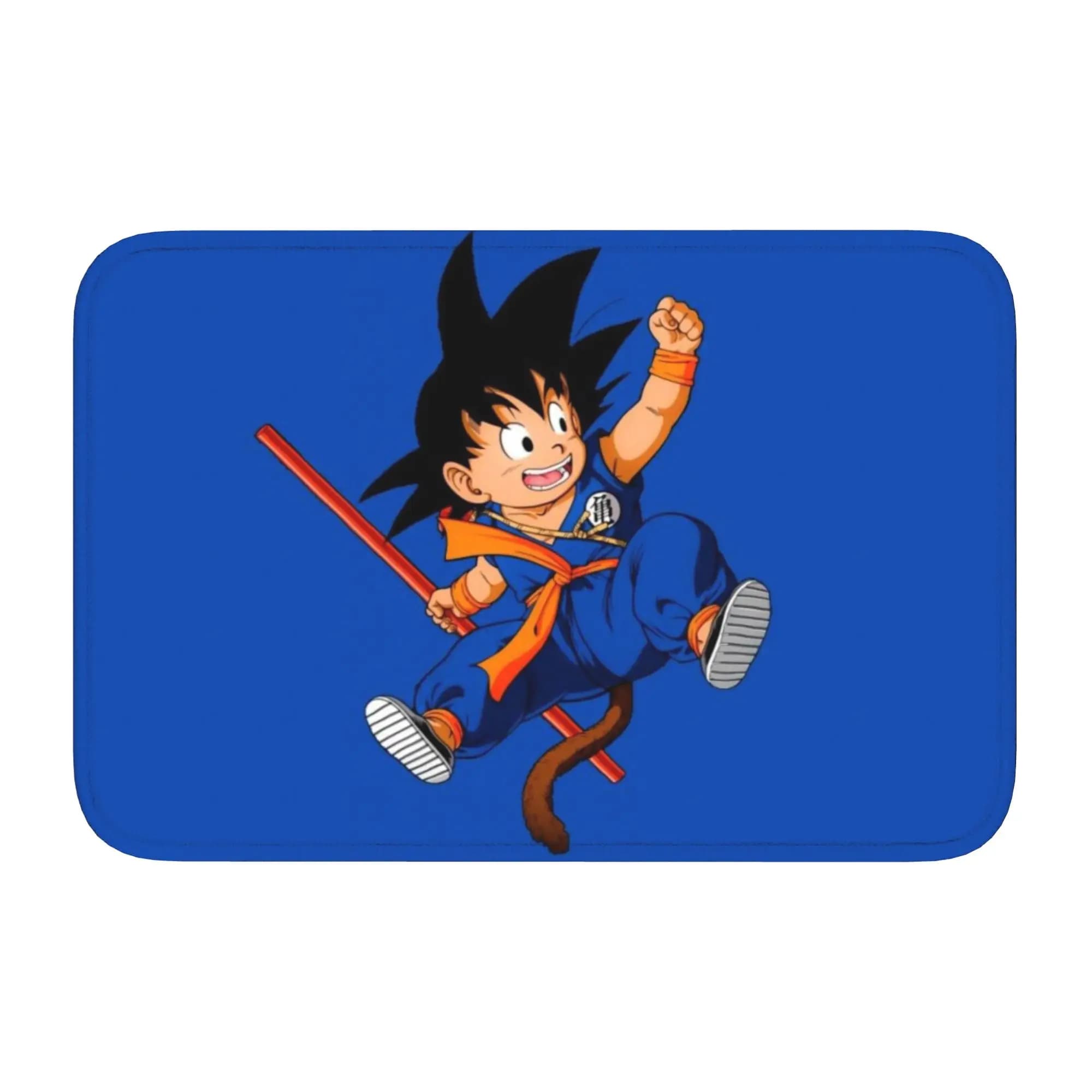 Personalized Carpet with Goku, Anti-slip, for Entrance, Kitchen, Bathroom, Door, Cartoon Carpet with Animated Cards for Toilet and Living Room