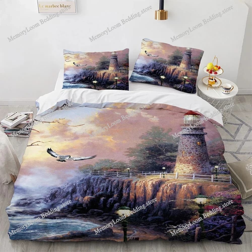 Oil Painting Chic Bedding Set Duvet Cover 3D Fashion Bedding Design King Queen Duvet Cover Double Bed Soft Cozy Set Home Textile