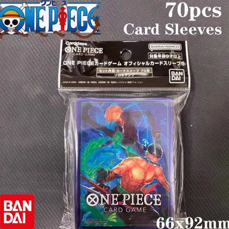 Hot Ufficiale One Piece Buste per carte 70 pezzi 66x92mm Zoro Sanji, Anime Maniche protettive Gioco di carte collezionabili Regalo per bambini Collezionisti