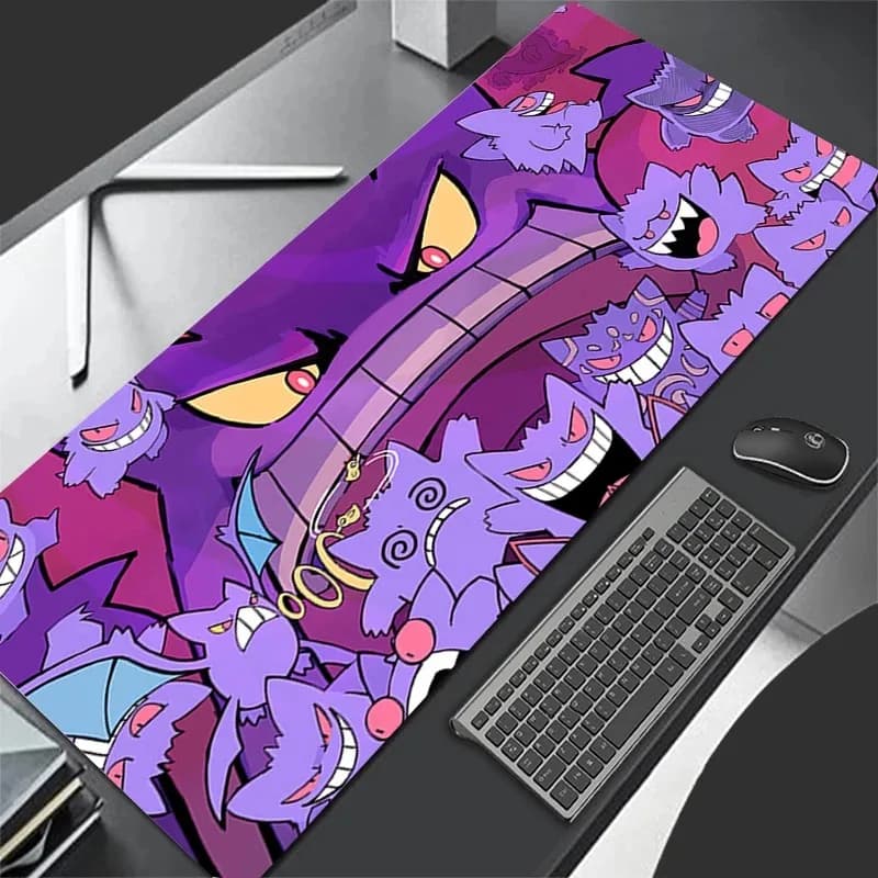 P-Pokemon Gengar Anime Extended Play Mouse Mat, large keyboard mat for PC, laptop, gift for LOL players