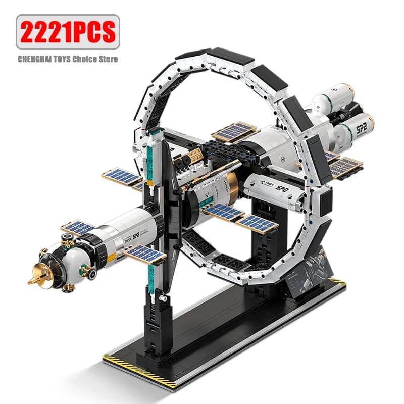 2221PCS Kit di costruzione della stazione spaziale internazionale elettrica Adulti Modello da collezione Costruzione di giocattoli Imposta idee Regali per le ragazze dei ragazzi