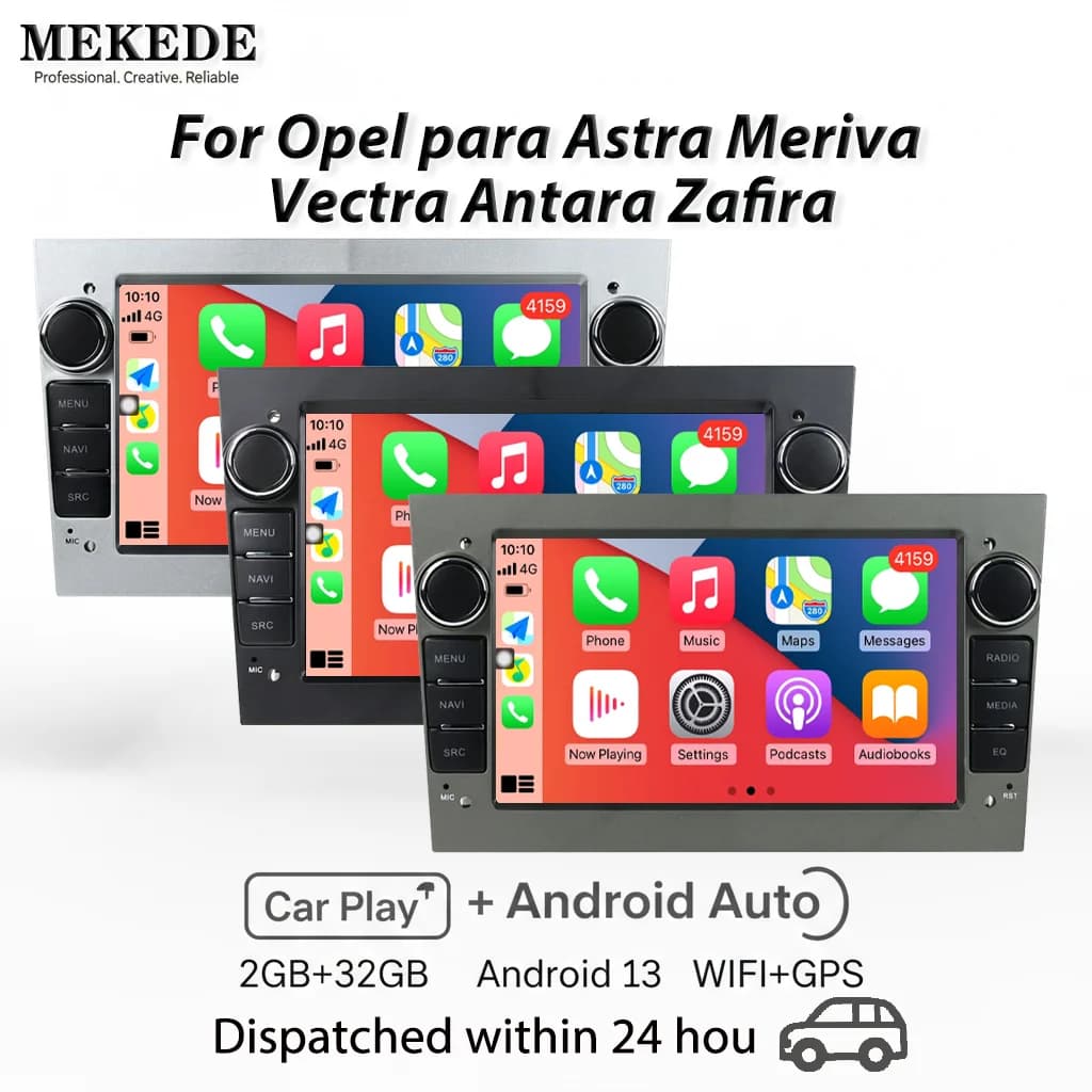 MEKEDE 7 pollici Autoradio Carplay GPS Lettore MP5 Per Opel Astra HJ 2004 Vectra Vauxhall Antara Zafira Corsa CD Vivaro Meriva Veda