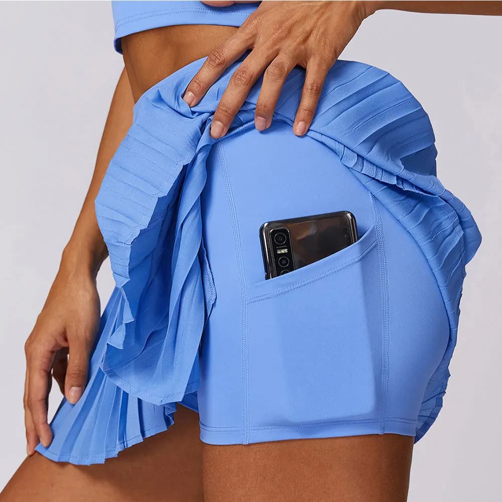 Gonne da Tennis tasca donna Golf gonna pantalone a pieghe pantaloncini sportivi Fitness collant vita alta Yoga pantaloncini da corsa pantaloncini gonna abbigliamento da palestra