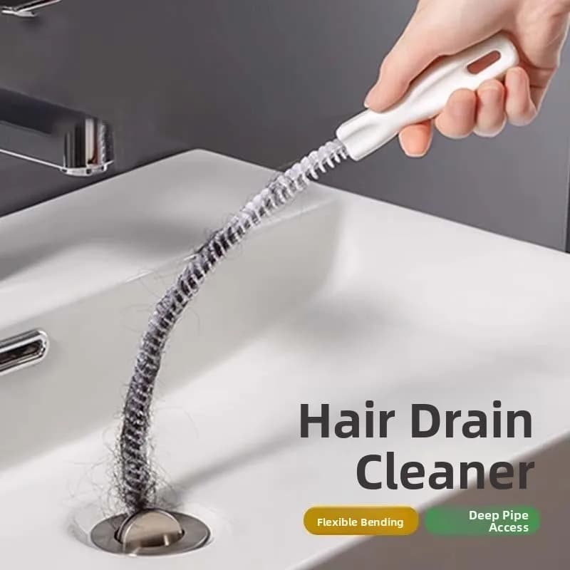 Spazzola per la pulizia di scarichi di lavelli e cucine, rimuovi ostruzioni di capelli, spazzola per tubi WC, facile da pulire, durevole, essenziale per la casa