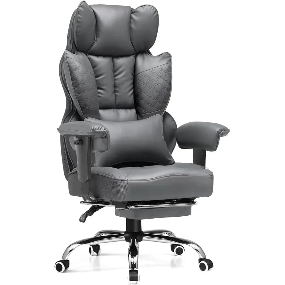 Bestseller Sedia da Gaming Ergonomica per Persone Robuste, Supporta fino a 180 kg con Poggiapiedi e Tasca