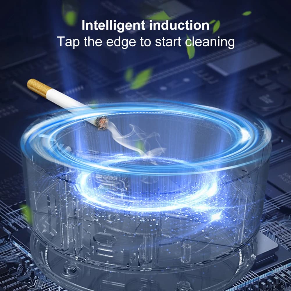 Posacenere Purificatore d'Aria Portatile per Rimozione Fumo e Purificazione dell'Aria, Posacenere Intelligente per Eliminare il Fumo Passivo in Ambienti Interni