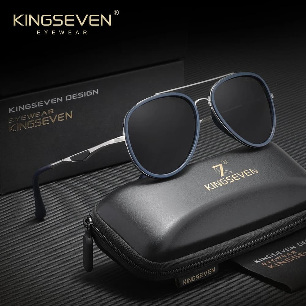 KINGSEVEN Classic Pilot Sunglasses Male Anti-Reflective Guide Protective Glasses Man Woman Polarized Eyewear UV400