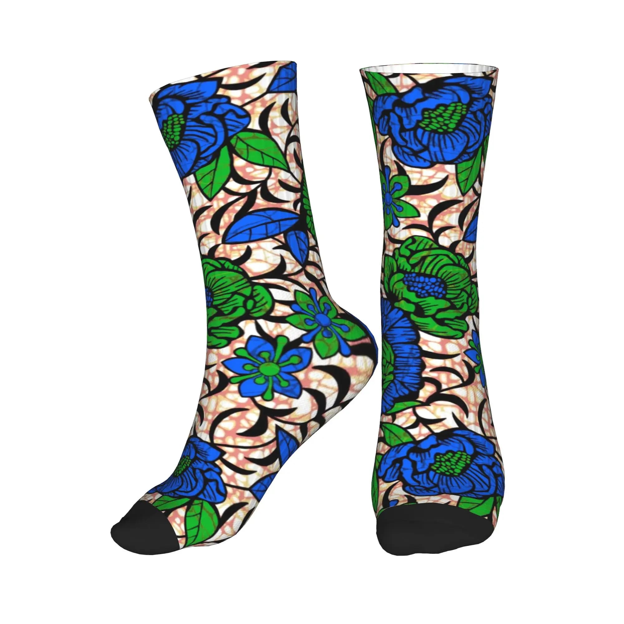 Calzini Etnici Tribali Tradizionali con Stampa Geometrica Ankara Africana, Calze Unisex Divertenti con Stampa 3D per Uomo e Donna