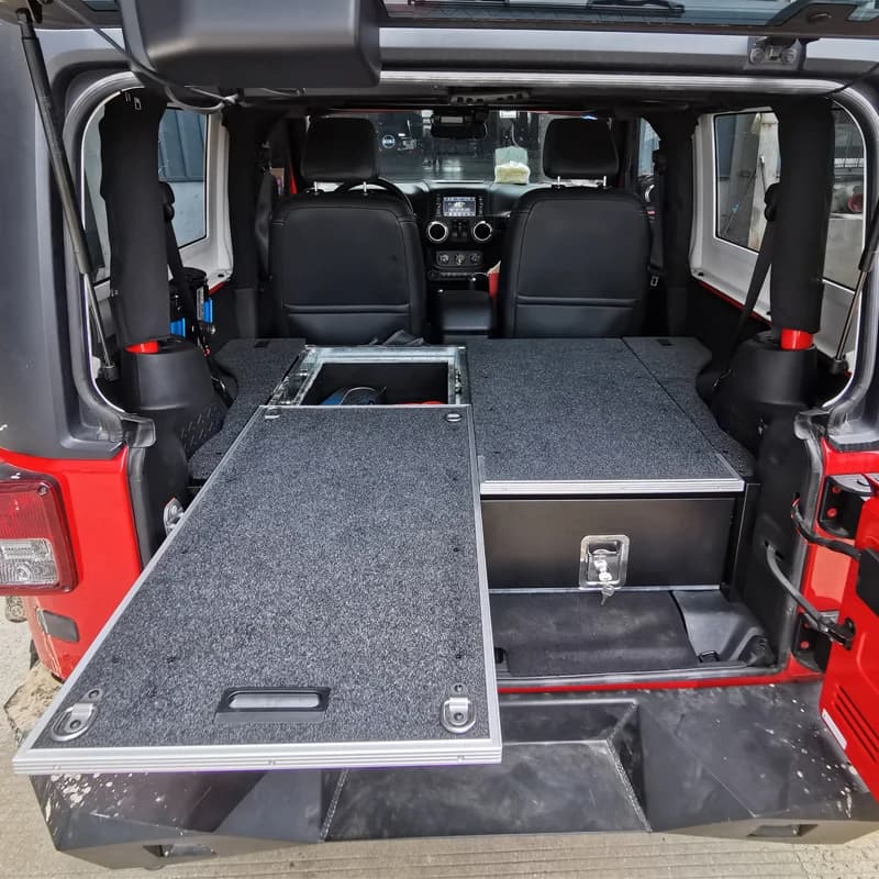 Cassetta Portaoggetti per Pickup SUV Fuoristrada, Sistema di Organizzazione per Campeggio e Trasporto, Organizer per Bagagliaio Posteriore 4X4 4WD