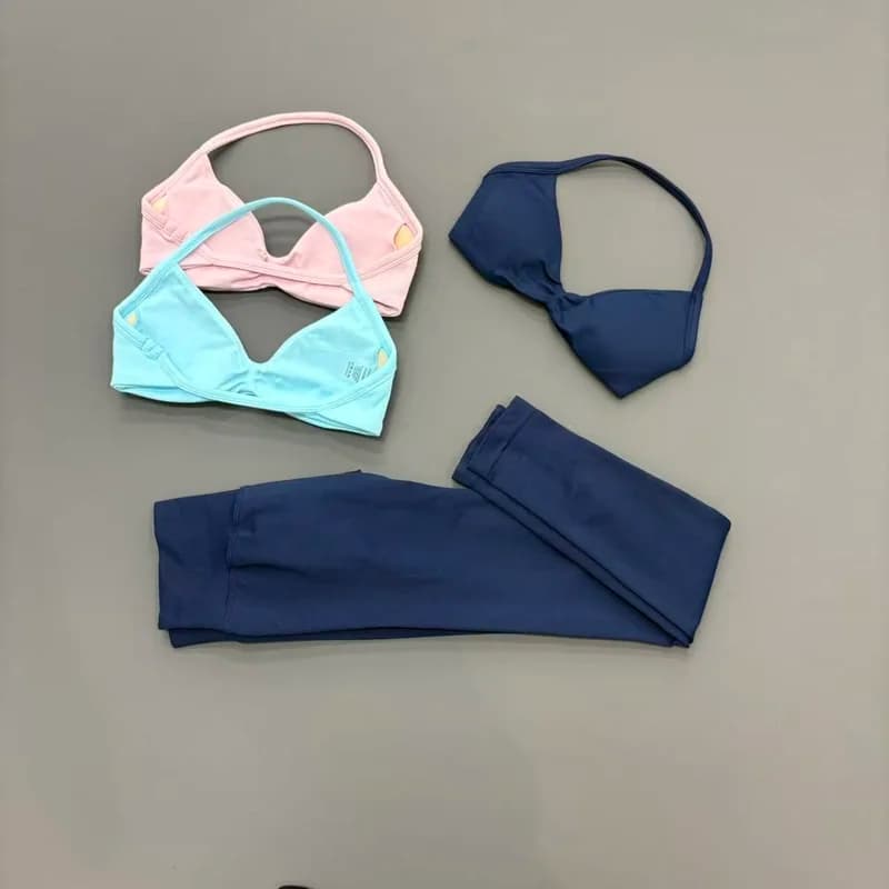 Set Sportivo da Donna 2 Pezzi: Reggiseno Sportivo Senza Cuciture con Spalline e Leggings ad Alta Elasticità per Yoga, Pilates, Palestra, Corsa e Fitness