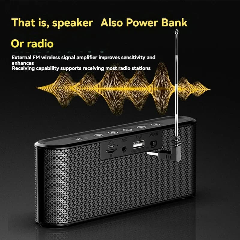 Altoparlante Bluetooth wireless X6 touch, riproduzione da chiavetta USB e scheda TF, subwoofer, doppi altoparlanti, batteria grande da 8000 mAh, ricarica telefono