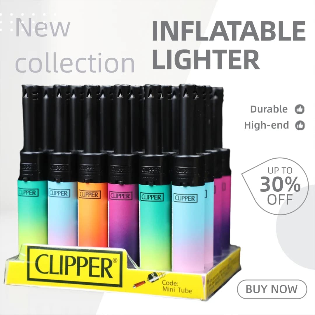 (excluding butane gas) 24pcs CLIPPER portable windproof lighter, refillable gas lighter, suitable for lighting, candles