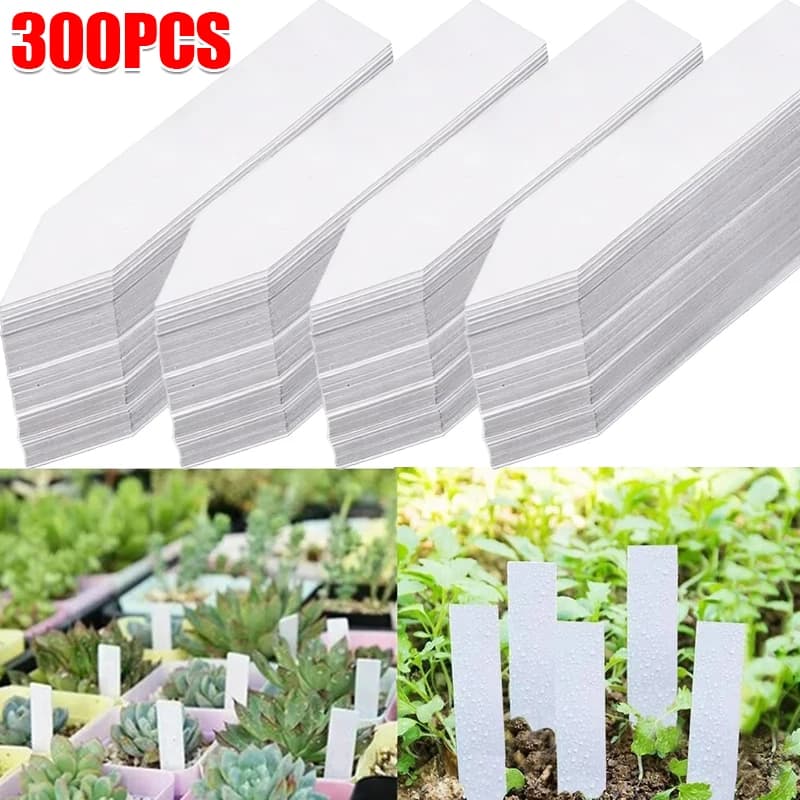 300/100 Labels for Plants, Vivary Vase Plates, Flower Labels, Plastic Markers Waterproof for Garden, Seed Marker Fai-da- ♪