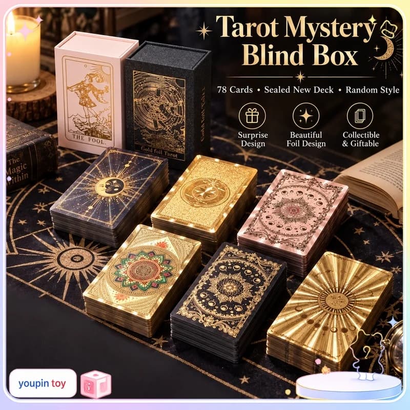 Tarot 78 Cards Deck Western Tarot Card Set Unopened New Mystery Box Beautiful Design Divination Oracle Game Collectible Gift Set