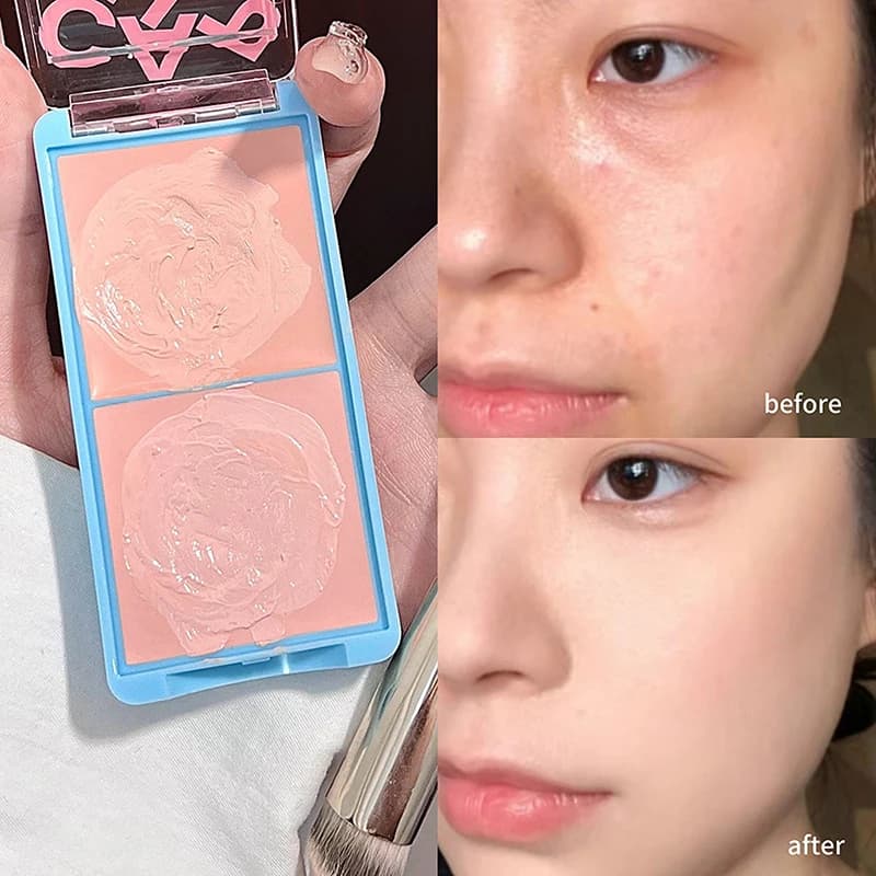 Crema Illuminante Bicolore Cappuvini – Palette Naturale per Blush Opaco e Illuminante