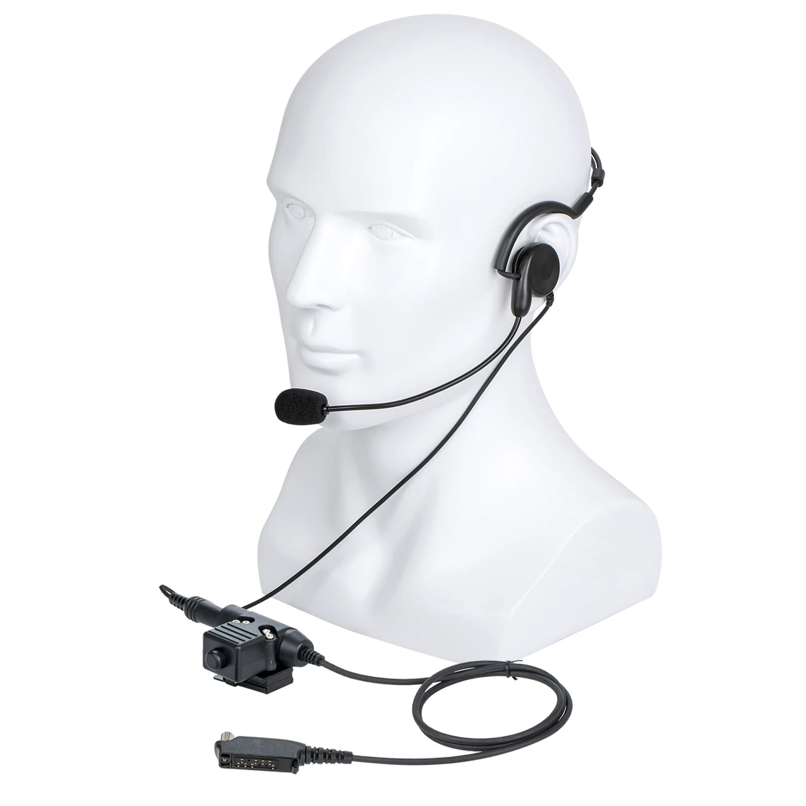 Walkie talkie Radio 7.1mm auricolare a conduzione ossea microfono auricolare con adattatore PTT U94 per Sepura Stp8000 Stp8030 Stp8035
