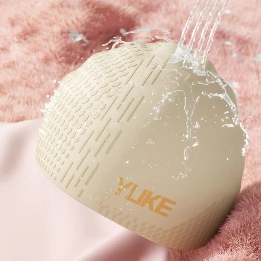 Solid Color Swimming Hat Lightweight Elastic Silicone Swimming Cap Breathable Long Hair Printed Swimming Cap Swim Accessories