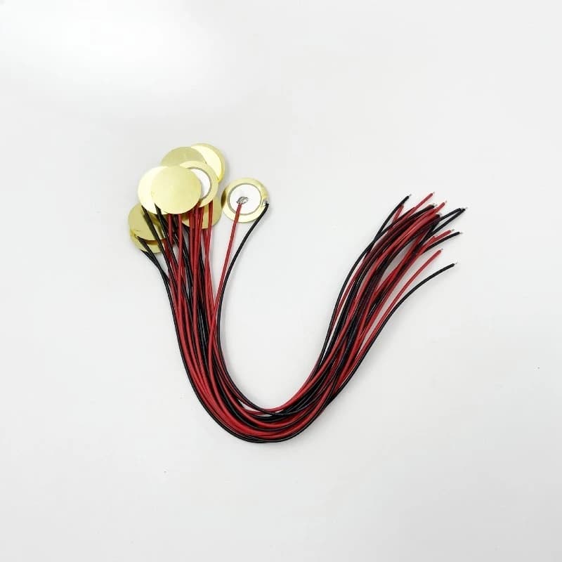 Kit sensore mono piezoelettrico con 15 cuscinetti adesivi, pickup rosso/nero per amplificazione chitarra, batteria e strumenti