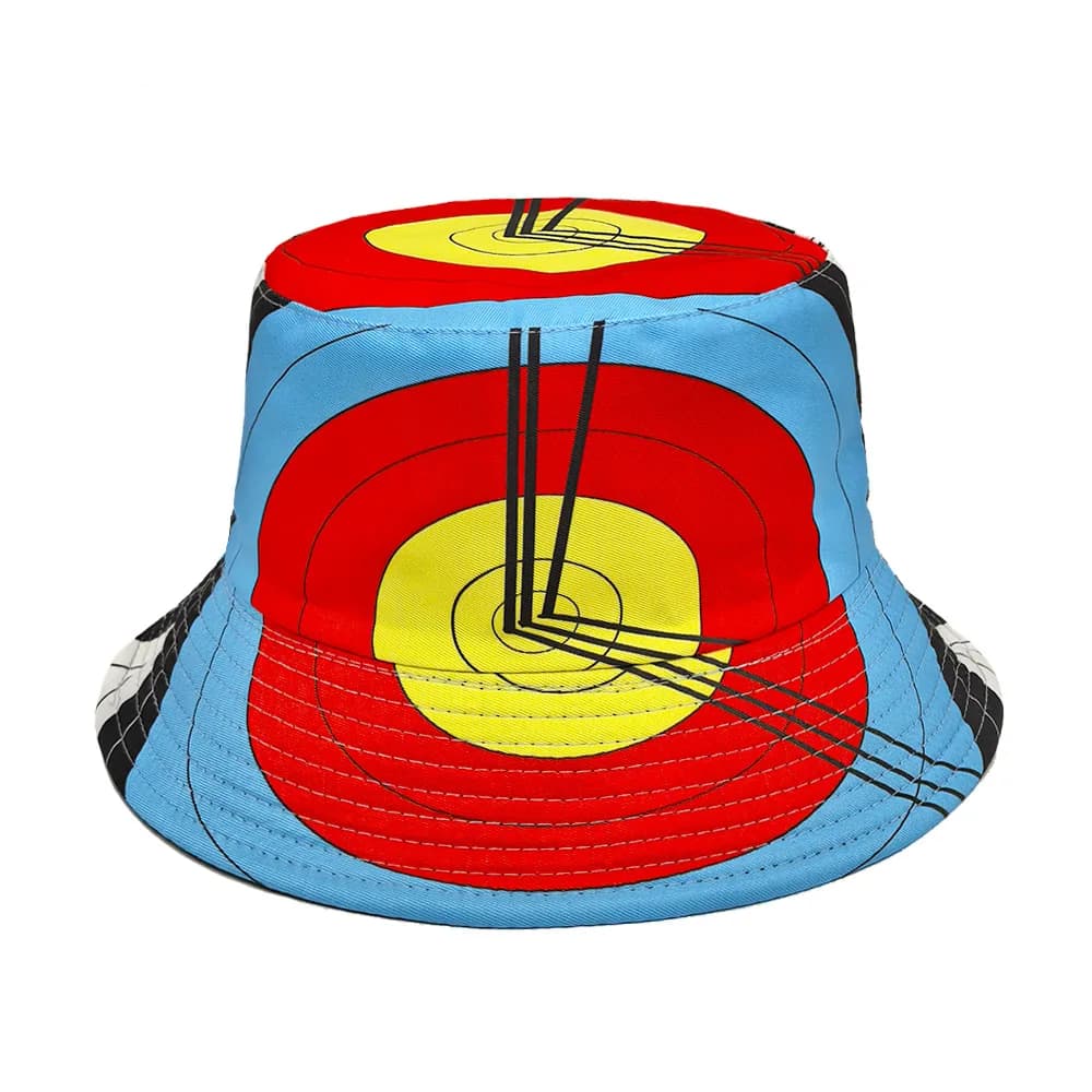 Cappello da pescatore con stampa di arco e freccia Cappelli da pescatore Doppi lati Cappello Panama per uomo Donna Berretti Sole Outdoor Nuovi stili