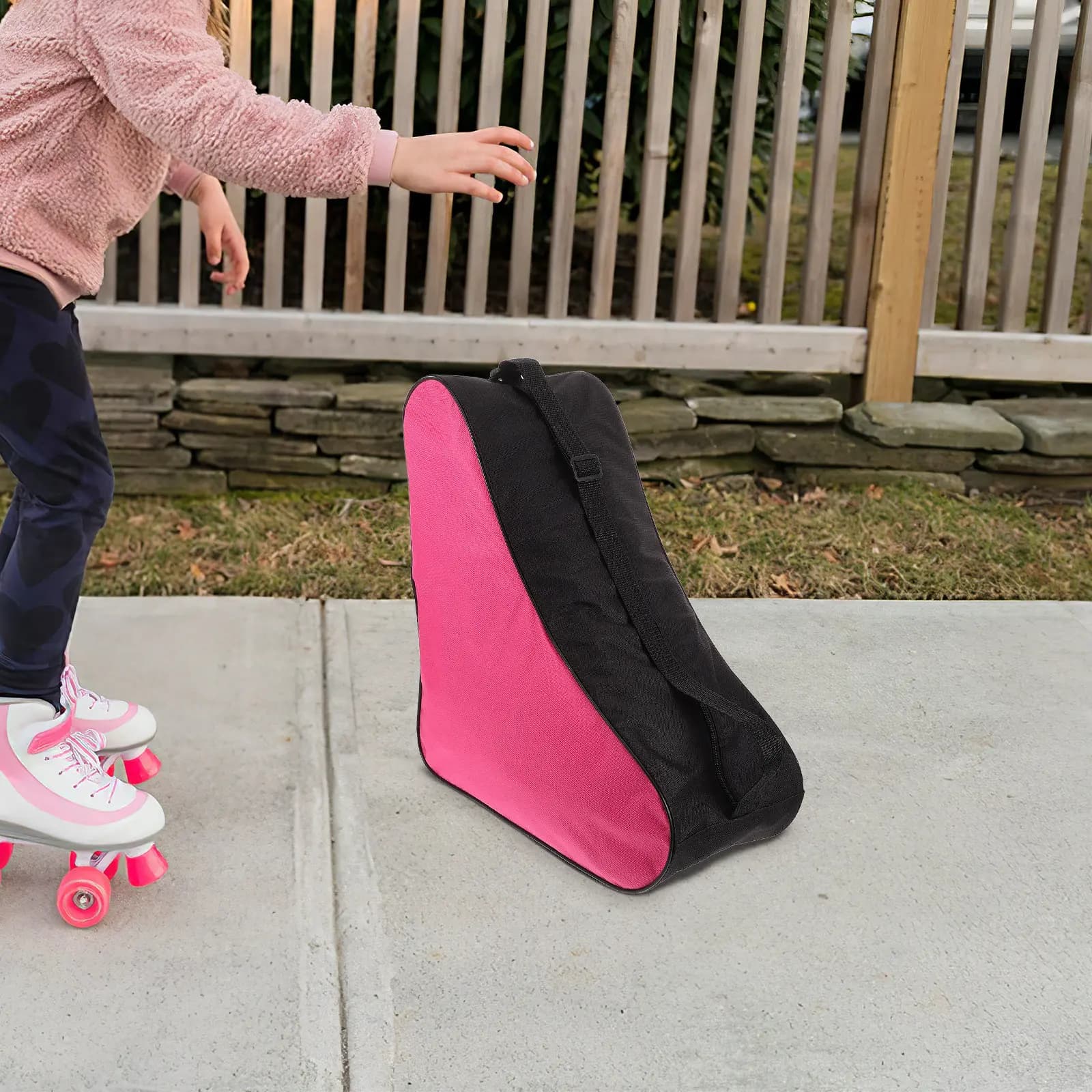 Borsa per Pattini a Tre Strati con Tracolla, Porta Pattini Portatile per Ragazzi, Ragazze, Uomini e Donne, anche per Pattini da Ghiaccio