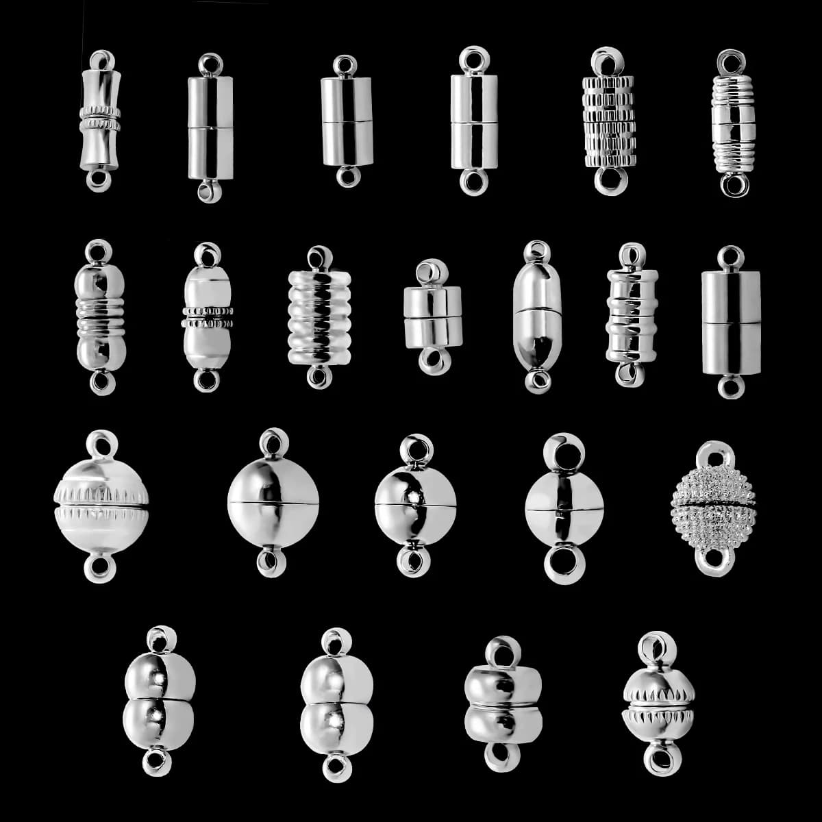 2 set di chiusure magnetiche potenti con bloccaggio, connettori con chiusura magnetica per la creazione di gioielli, accessori per estensioni di collane, braccialetti fai da te