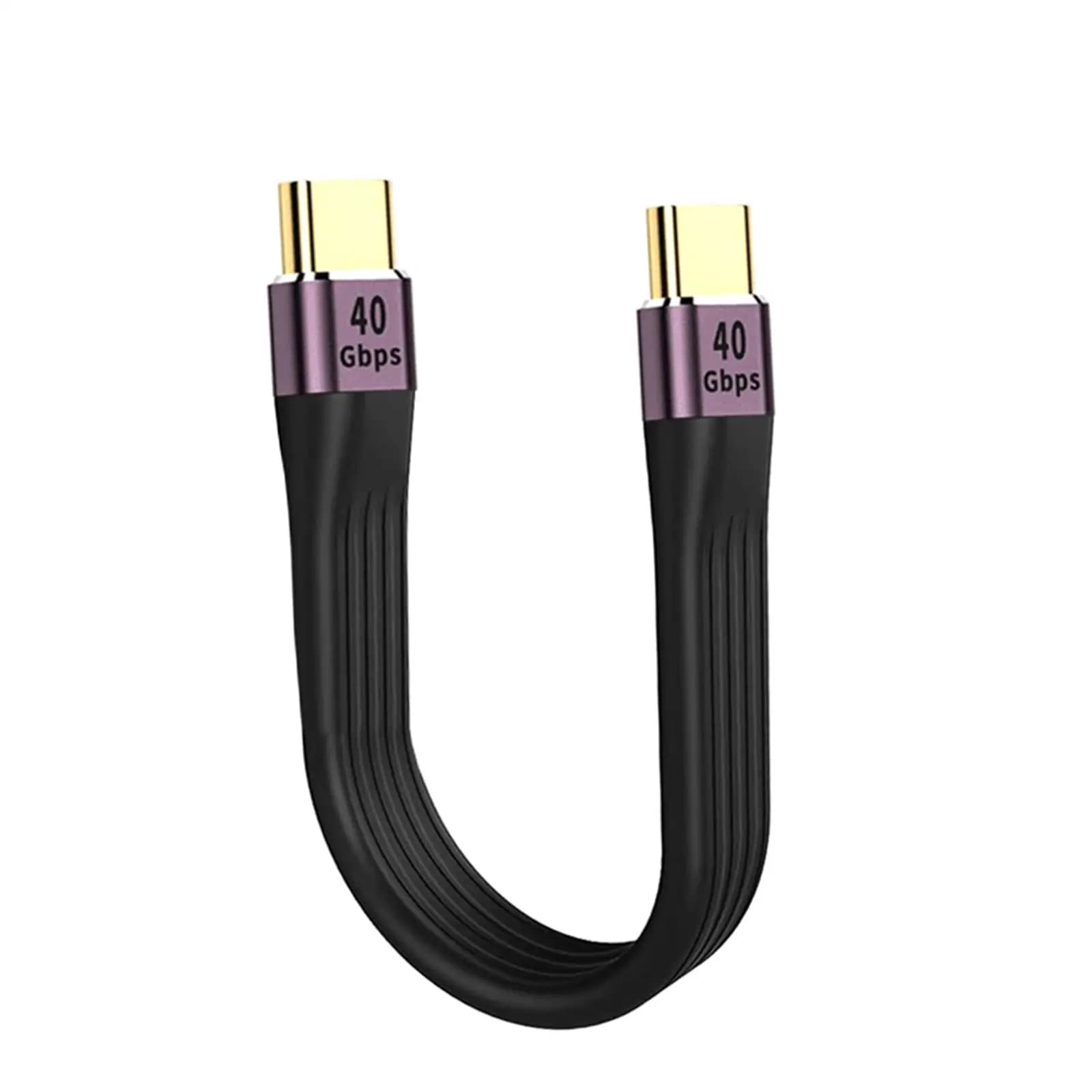 Short USB C Cable 100W PD 5A Flexible Fast Charging data Fpc Design charge 8k 0.5 4/3, External SSD ,Phone