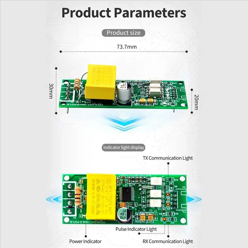 Wattmetro PZEM 004T Versione 100A + Modulo di Test Corrente Tensione Kwh con CT Aperto per Arduino TTL COM2/COM3/COM4 B20