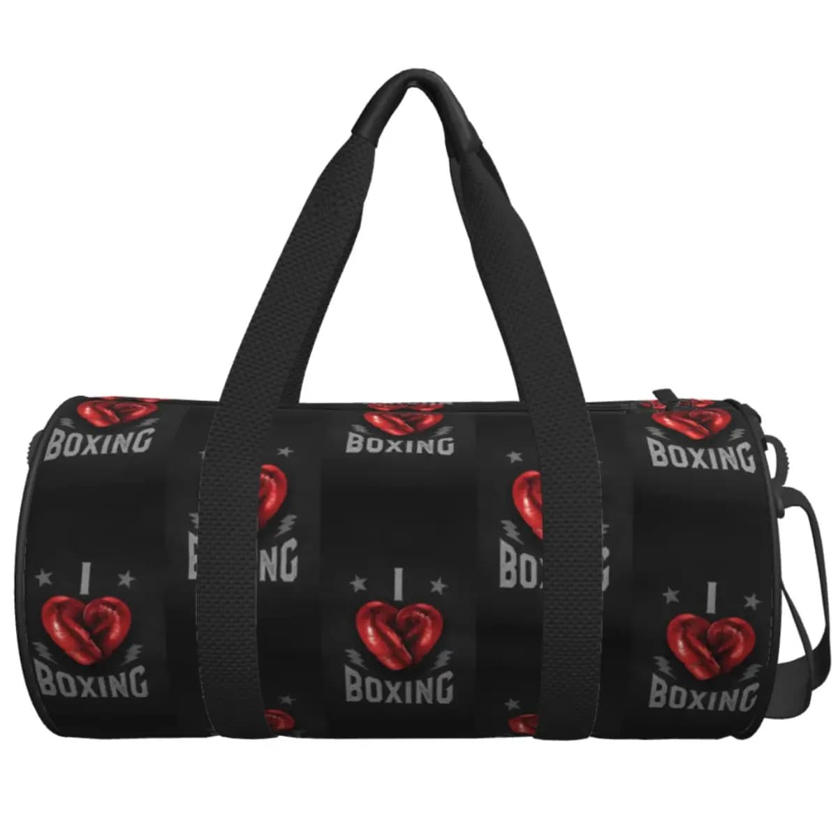 Loves kick boxing gloves (2) Sports bags Oxford Large gym bag Fitness bag with travel graphics for men and women