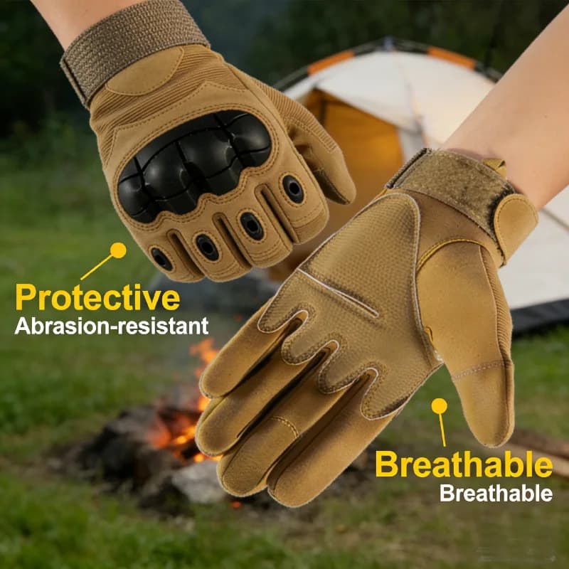 Guanti tattici da uomo con dita intere, touchscreen, antiscivolo, resistenti all'usura, softshell per allenamento all'aperto, escursionismo, ciclismo