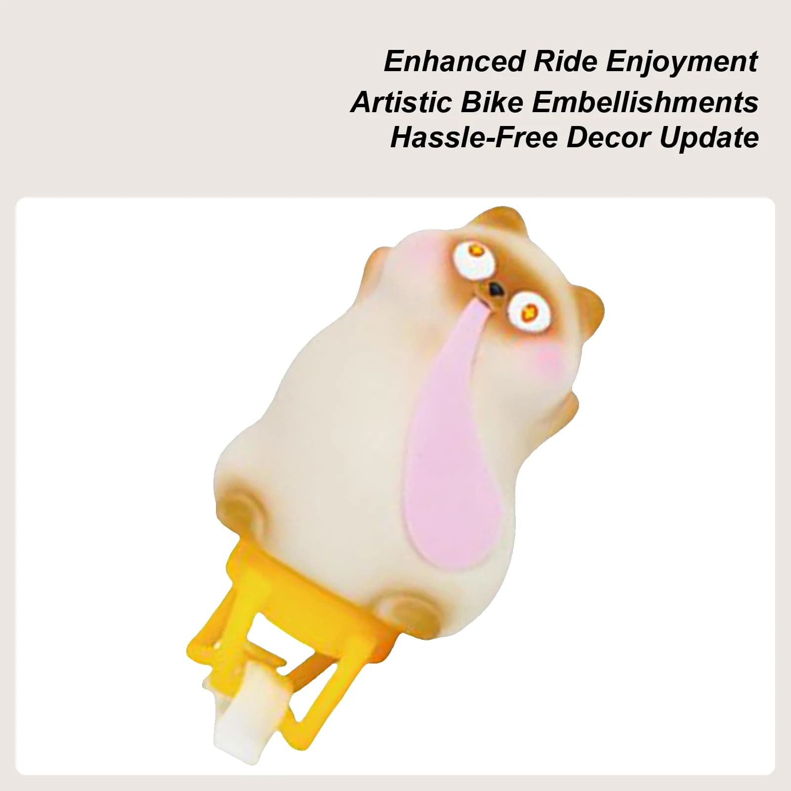 Bicycle Handlebar Ornament Cartoon Animal Cute Handlebar Decoration for Bicycles Waterproof Cycling Accessories for Kids helmet with Handlebar Connection