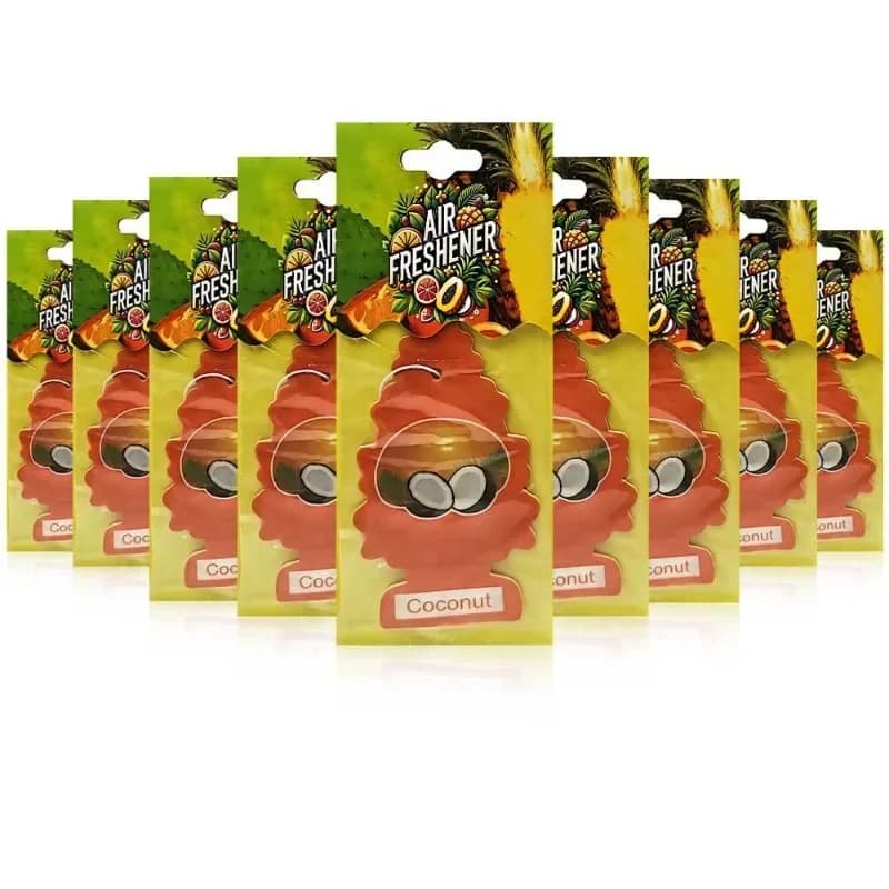 Deodorante per auto al gusto di cocco tropicale, aroma di cocco in crema di carta profumata stile isola, deodorante per auto, versatile