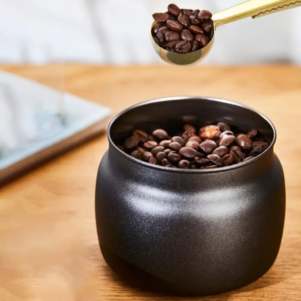 304 Stainless Steel Coffee Beans Vacuum Sealed Jug Keep Fresh Moisture-proof Tea Storage Jug Airtight Coffee Vacuum Canister