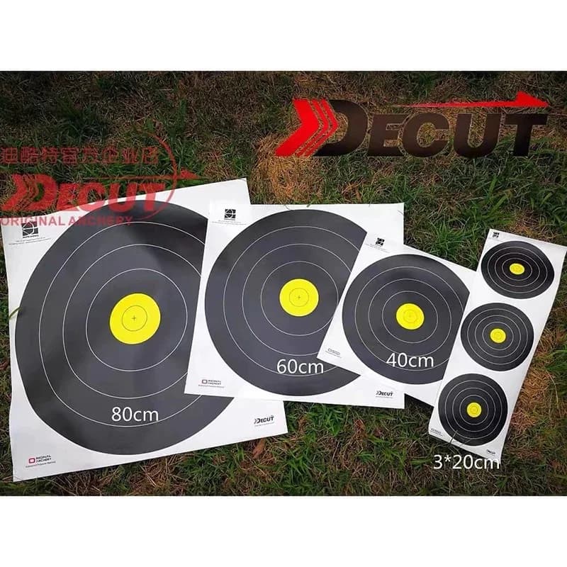 DECUT Tessuti non tessuti in carta bersaglio Ufficiale WA Target Face Field-80cm 60cm 40cm 20cm Accessori per patente bersaglio per tiro con l'arco mondiale